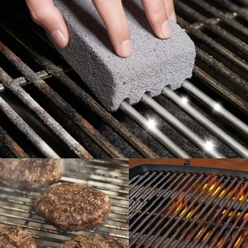 Grillreinigungsbürste, Reinigungsstein aus Bimsstein für Grillroste, Outdoor-Küche, Grillwerkzeuge