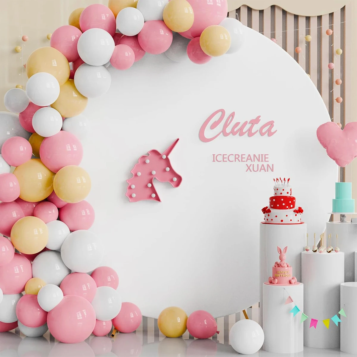 Reine Farbe Kreis Runde Hintergrund Abdeckung Hochzeit Baby – Bild 2
