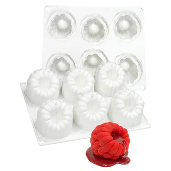 6-Loch Himbeere Design Mousse Silikon Mousse Form 3D Obst Dessert Schokolade Form DIY Kuchen Dekorieren