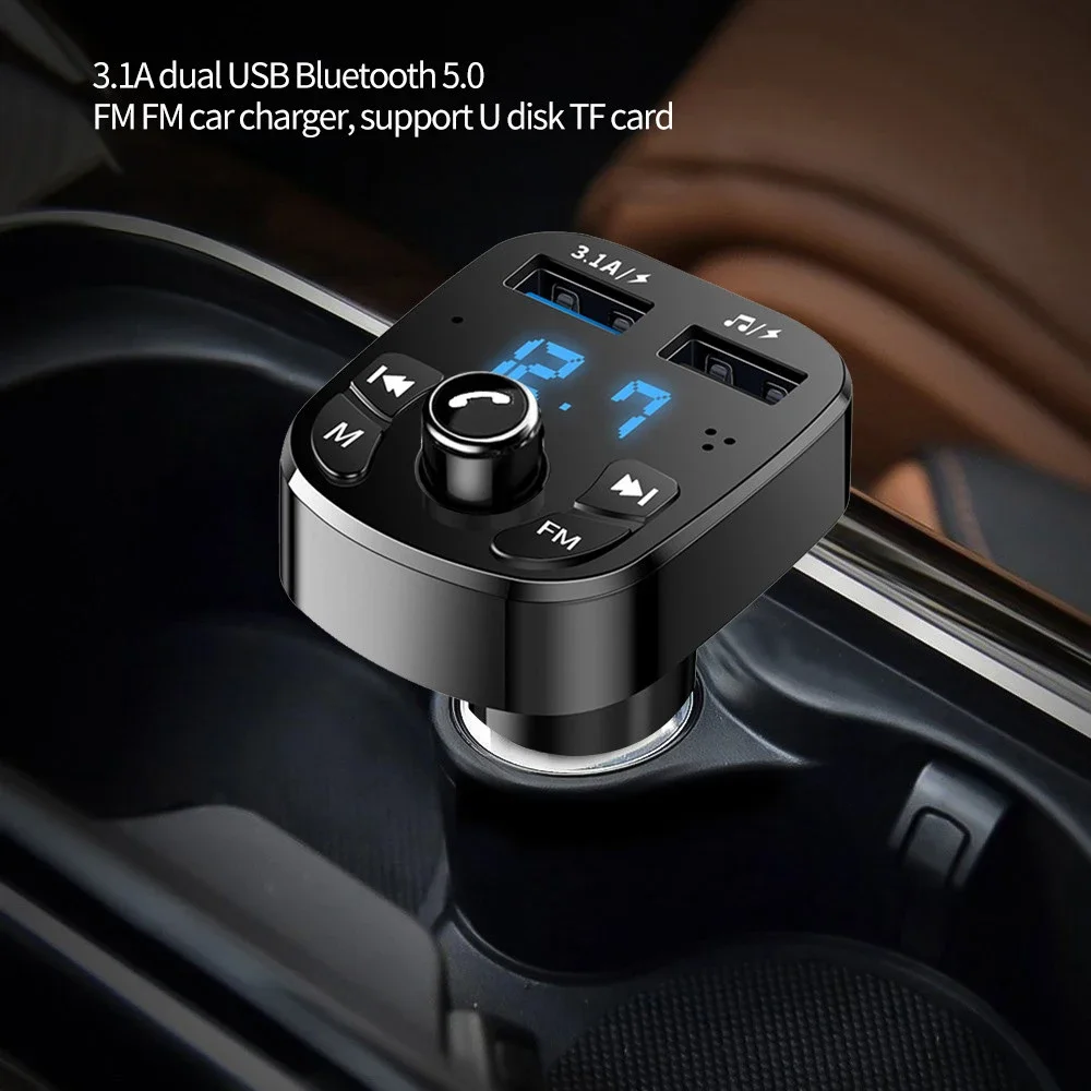 Bluetooth 5.0 FM-Transmitter mit MP3, Freisprechen und 2× USB – Bild 6