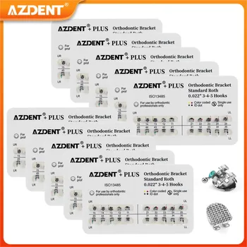 10 Packungen AZDENT Zahnspangen Kieferorthopädische Zahnspangen Plus Metall Mini Standard Mesh Base Roth/MBT