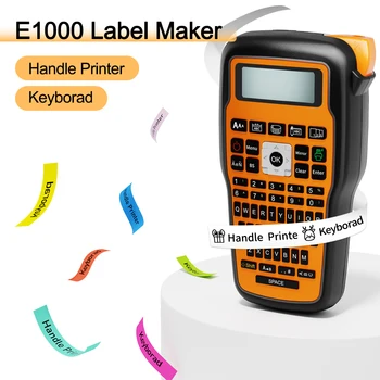 E1000 PRO Etikettendrucker TZ231 Etikettendruckerband QWERTY Tastatursymbole Industriedrucker Funktioniert
