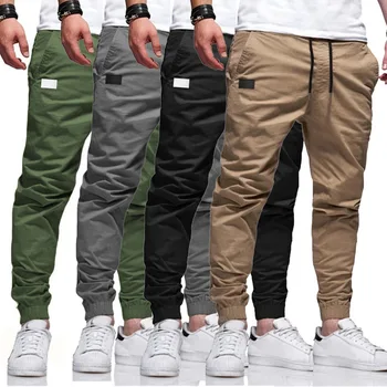 Männer Casual Sport Hosen Jogginghose Männlichen Jogger Cargo Harem Bleistift Hosen Multi-tasche Sweatwear