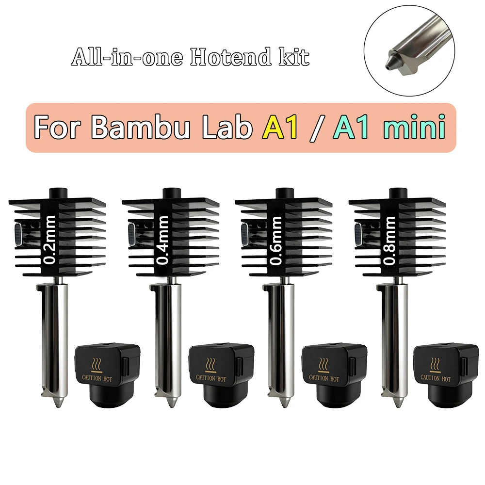 Für Bambu Lab A1 Mini All-in-One Hotend Kit, gehärtete