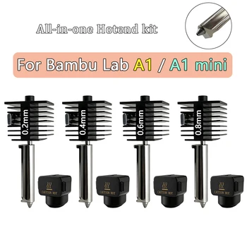 Bambu Lab A1 Mini All-in-One Hotend Kit, gehärtete Stahldüse 0,2/0,4/0,6/0,8 mm, Zubehör für Bambu Lab A1