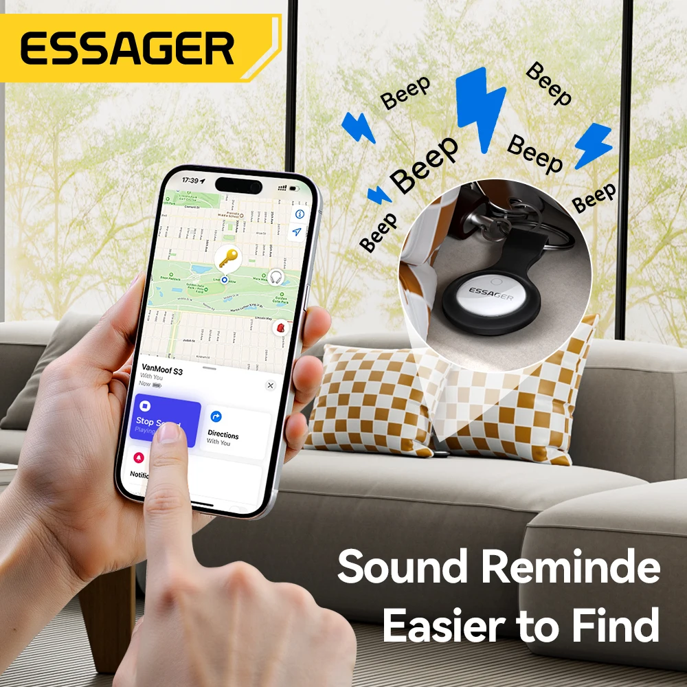 ESSAGER Sicherheit SmartTag Tracker mit IP Find My Bluetooth – Bild 4