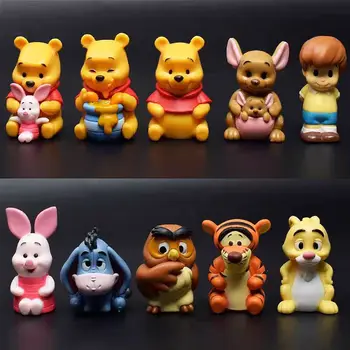 Cartoon Winnie The Pooh Action Figure Spielzeug Pooh Bär Tigger Eeyore Ferkel Action Figure Puppen (10 Stück)