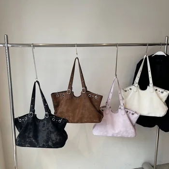 Vintage Big Bags für Damen Handtaschen Top-Griff Handtasche Mode Satchel Dumpling Pack Tote Schultertasche