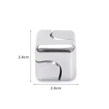 Metallwürfel Spinner Zappelspielzeug Fingerspitzen 3D Puzzle Gyro Gear Sensory Anti Stress Relief Lernspiele