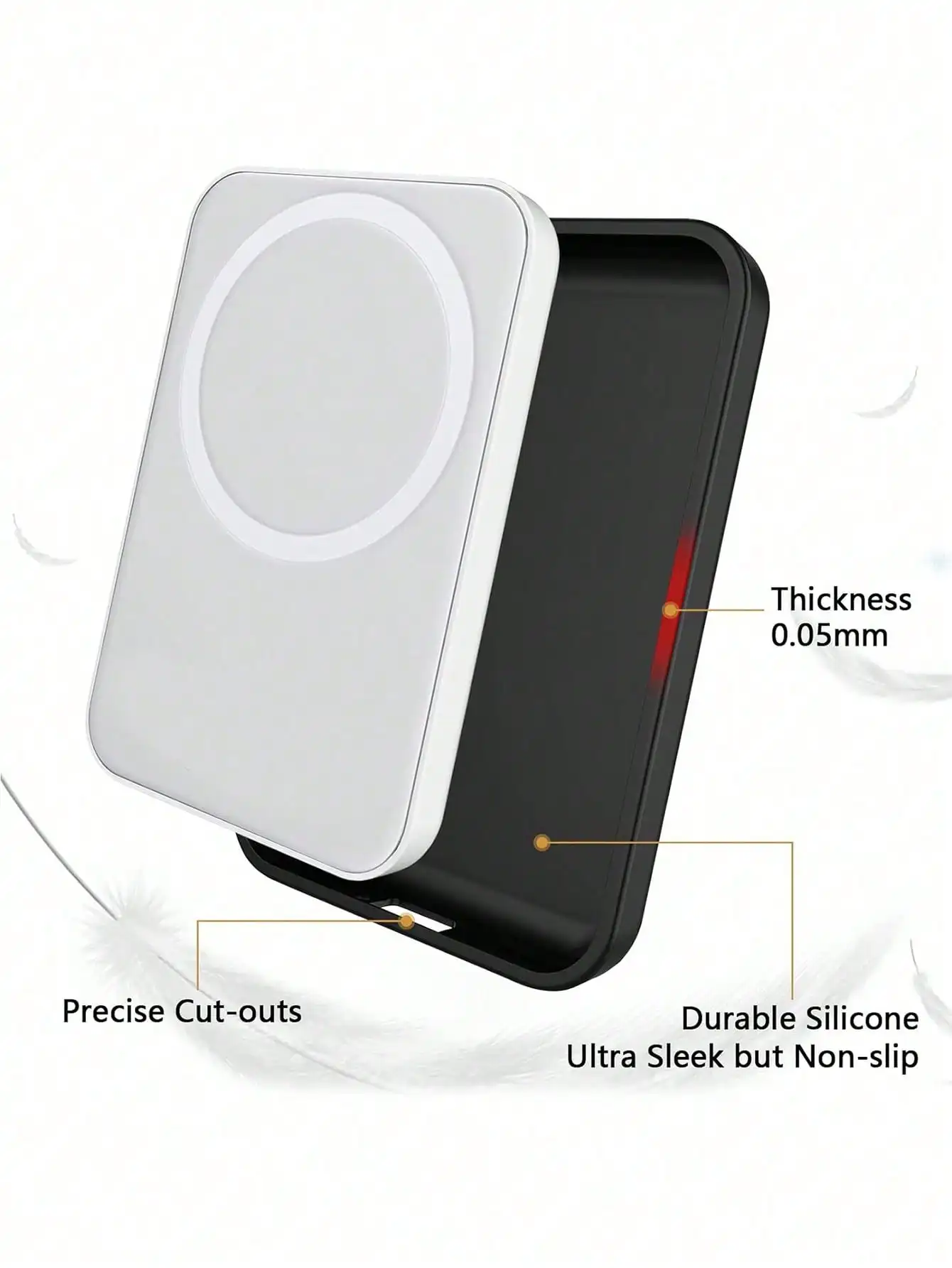 TPU Schutzhülle für MagSafe Powerbank, schwarz – Bild 3