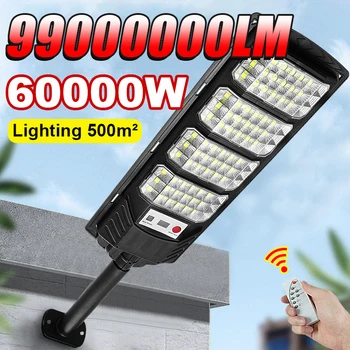 99000000LM 60000W Solar-LED-Außenbeleuchtung mit Bewegungssensor, superhelle Wandleuchte, wasserdichtes