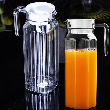 1,1 l Wasser-Saft-ÜGEL-Krug, transparente Kunststoffflasche zur Aufbewahrung frischer Säfte und Getränke