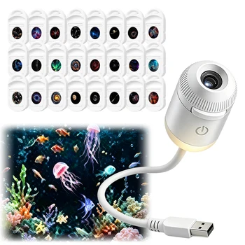 2-in-1-USB-Umgebungslicht für große Projektionsflächen, Atmosphäre, mehrere Szenen, einstellbare