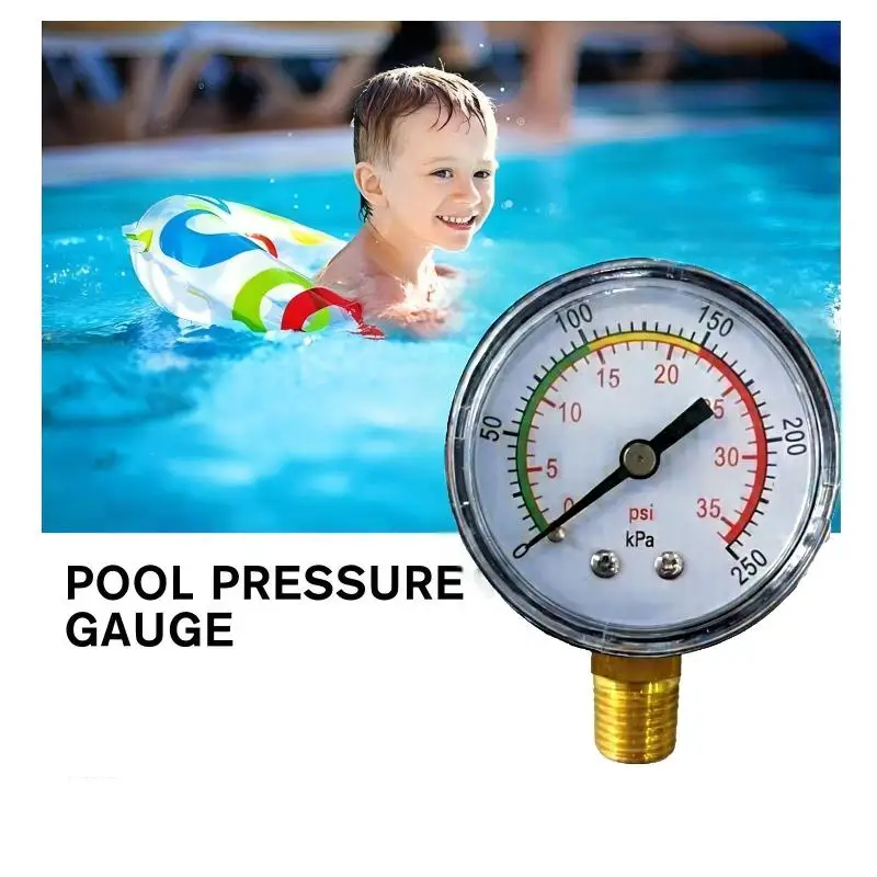 Unten Montierter Pool-Sandfilter Druckmesser 0-35 PSI Präzise