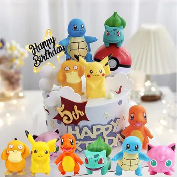 Pokemon Kuchen Dekoration Set Pokemon Figuren Pikachu Kuchen Topper Poké Ball Magische Kreaturen Spielzeug