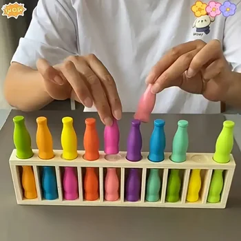 20-farblich passendes, herausforderndes Flaschen-Puzzlespielset, Gedächtnis- und Logiktraining, Strategie
