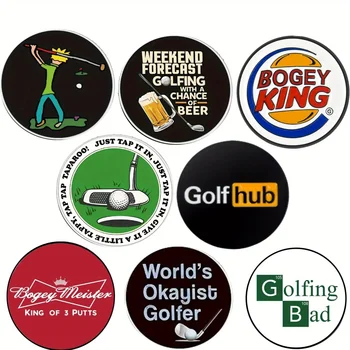 Lustiges Happy Gilmore Golfball-Marker-Set, Witziges Golf-Zubehör für Männer, Golfer, Geburtstag (8 Stück)