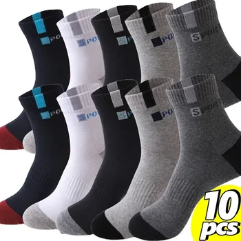 Baumwolle Socke für Männer Sport Atmungsaktive Weiche Brief Mode Turnschuhe Hohe Elastische Mittelrohr Strumpf