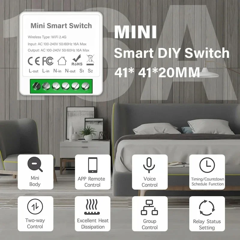 Intelligenter WiFi/Zigbee 3.0 Schalter 16A 20A Modulrelais – Bild 5