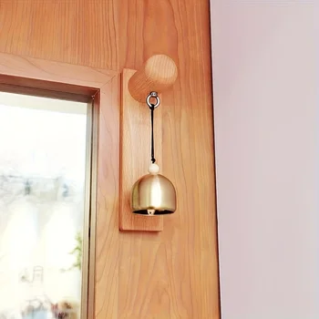 Retro Holz-Türklingel, Stromfreies Türklingelgerät, aus Massivholz, im Ländlichen Bauernhaus-Stil Designt