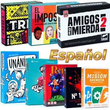 Spanisches Kartenspiel Party Friends The Imposter El Tonto del Pueblo Black Stories Unanimous Strategy Board