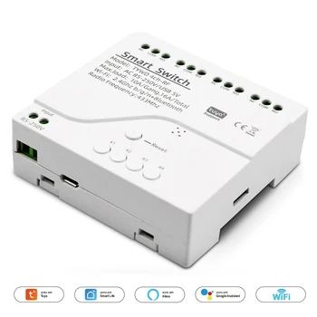 Tuya Smart Wifi Schalter Modul 12V 32V 220V RF 433 Radio Fernbedienung 1/2/4 kanäle Relais für Alexa Google
