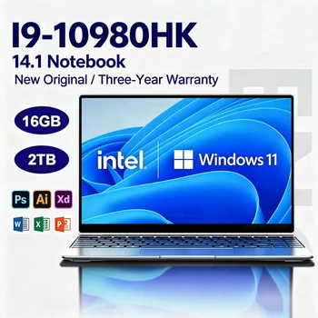 2026 Intel Core i9-10980HK Notebook Windows 11 Pro 14,1-Zoll-Laptop 16GB RAM 1TB/2TB SSD