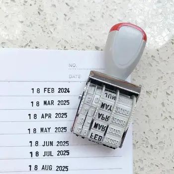Stempel Linie Dater Englischer Datumsstempel Bürostempel Drehstempel Gummi Englischer Datumsstempel