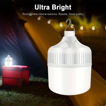 USB Aufladbare Led-lampe Tragbare Camping Glühbirne Notfall Beleuchtung Taschenlampe Lichter Outdoor Picknicks