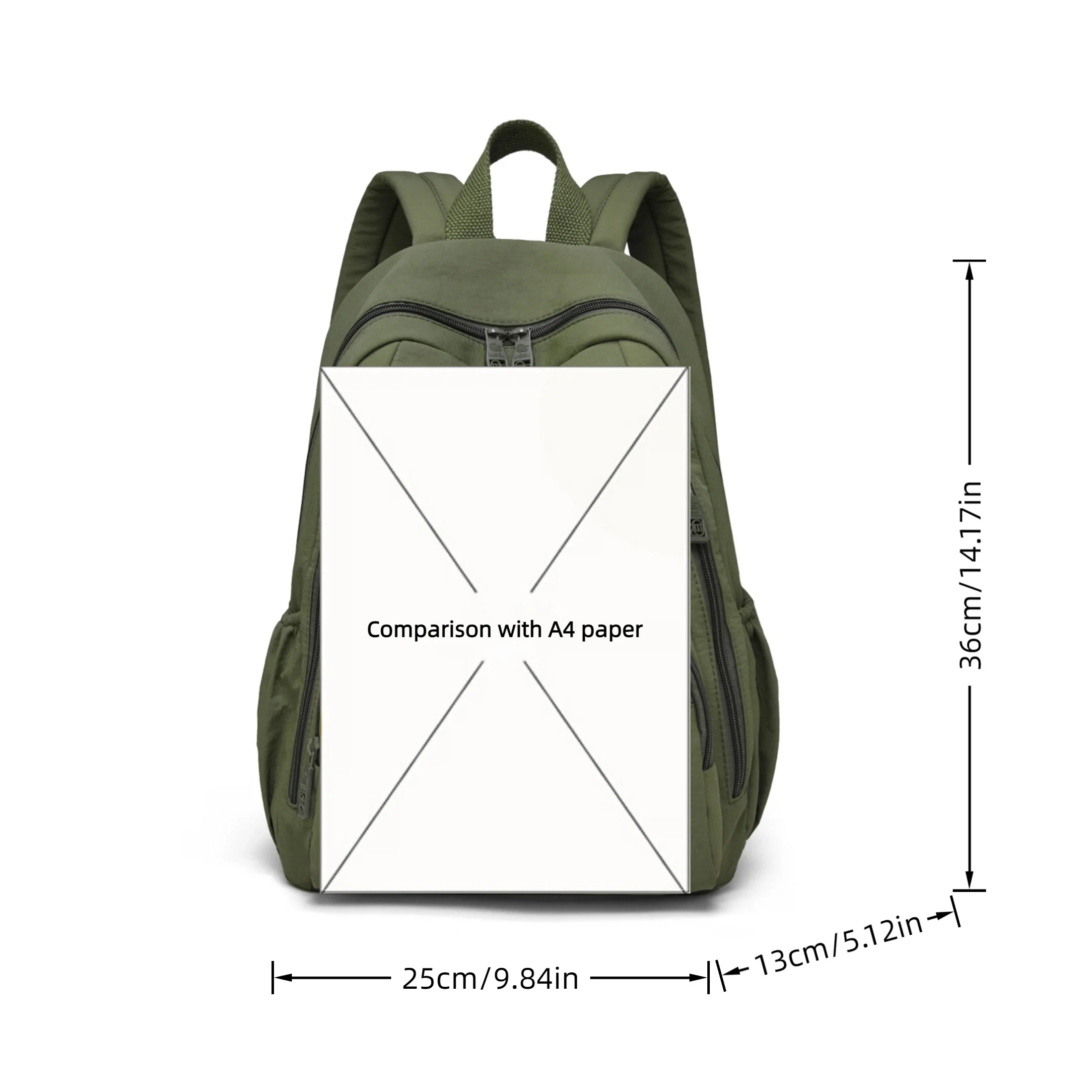 Modischer Rucksack für Damen, leichter Nylon-Rucksack – Bild 3