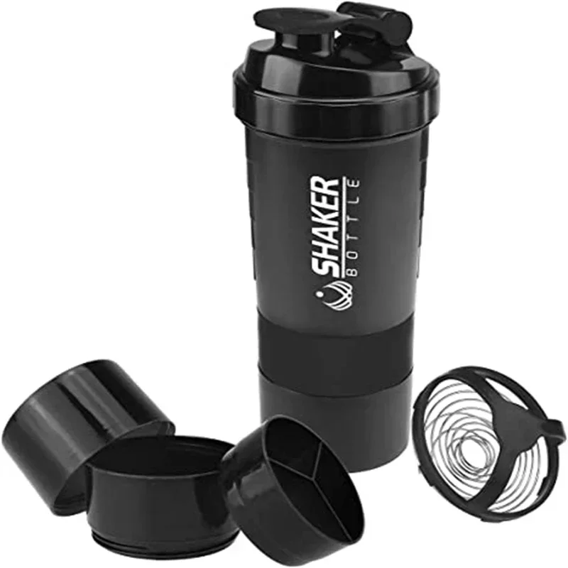 1pc Tragbare Protein Shaker Tasse mit Pulver Lagerung
