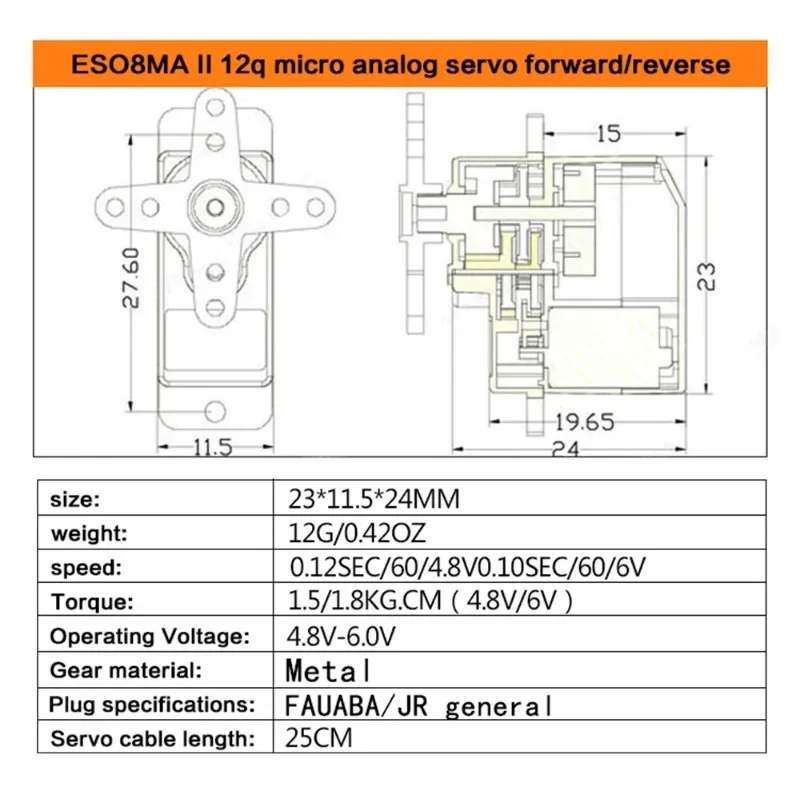 2026 EMAX ES08MDII ES08MD II Metallgetriebe Digital Servo – Bild 5