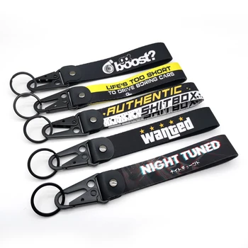 JDM Style Schlüsselanhänger Lanyard Tags Schlüsselband Abschleppseiten Thermoprint Auto Motorrad