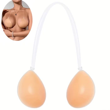 Klebriger BH für Frauen, rückenfrei, Hochzeitskleid, Silikon, tiefes U-Ausschnitt, selbstklebende BHs, Lift