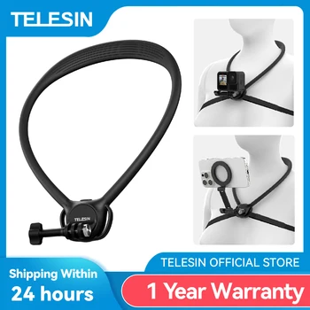 TELESIN Telefon-Action-Kamera, 2-in-1-Halshalterung für GoPro Insta360 DJI OSMO Action, universelle