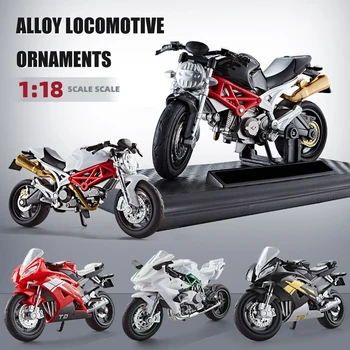 Modell Diecast Motorrad Spielzeug Ornament, 1:18/1:36 Auto Rotierende Gummiräden Desktop Ornament Geschenke
