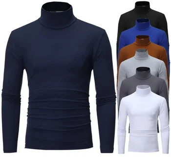 Thermo-Unterwäsche Tops Herren Winterkleidung Thermoshirt Herbst Herren Winterstrumpfhose Stehkragen Dünn Slim