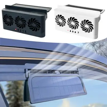 Upgrade Solar Powered Fan Auto Kühler Vorne/Hinten USB Lade Fenster Kühler Abluftventilator Auto Air Vent Fan