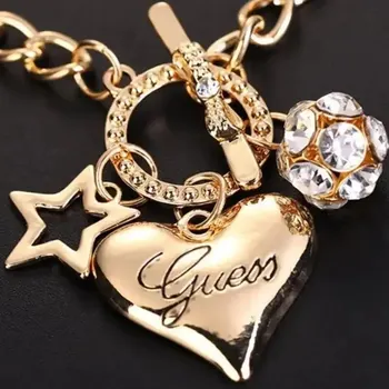 Große Herz Charme Halloween Stern Feuer Ball Armband Für Frauen Imitation Perle Nette Charme Lock Verschluss