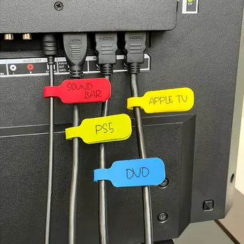 Farbcodierte Kabelmarkierungsbande - robuste Nylon-Kabelmarkierungen, einfach zu organisieren (30 Stück)