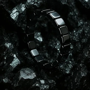Hämatit-Armband für Männer, erholt sich Ihren Rand, Selbstvertrauen, natürlicher Hämatit-Stein, Perlen