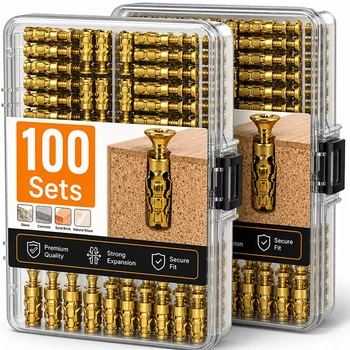 Selbstschneidende Expansionsdübel, Bohrplugs, Bolzen 6x14mm, Steinschrauben-Set für Beton, Trockenbau