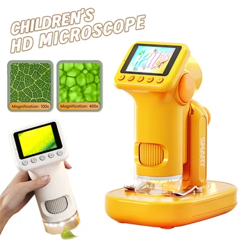 1600X Handmikroskop 2-Zoll-Bildschirm Kinder Lupe Objektiv Mini tragbare elektronische Mikroskope unterstützen