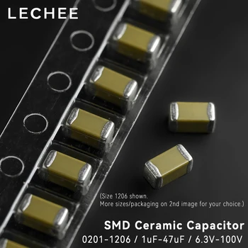 SMD Keramik Kondensatoren 0201 0402 0603 0805 1206 1uF 2,2uF 3,3uF 4,7uF 10uF 22uF 47uF 6,3V 10V (50 Stück)