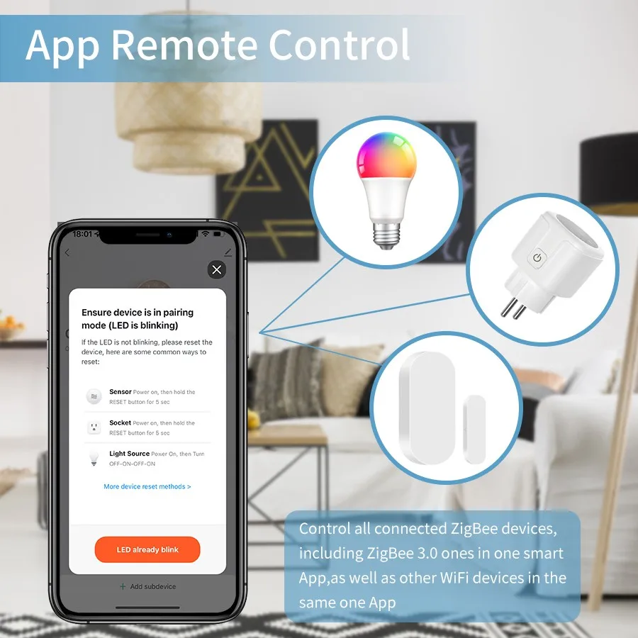 Drahtloses Multi-Mode-Smart-Gateway ZigBee Bluetooth Mesh Hub – Bild 2