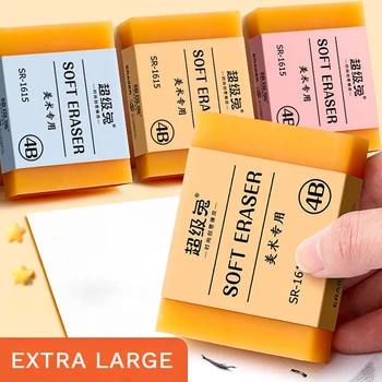 Extra großer, nicht verschmierender, weicher Seifen-Gummi-Radiergummi für B 2B 3B 4B, Zeichnungs
