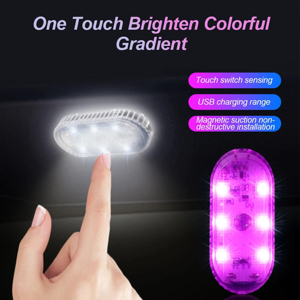 Multi Farbe Auto Licht Drahtlose LED Touch Licht Dach Decke – Bild 2