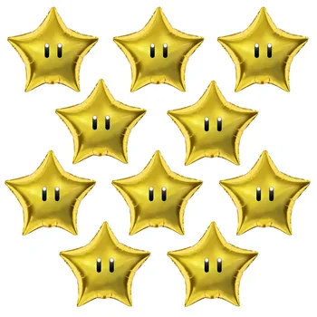 Super Trendige Bros Folienballons Anime-Themen-Partyballons Niedliches Deko-Set (10 Stück)