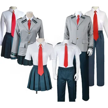 My Hero Academia Anime Midoriya Izuku Cosplay Kostüm Todoroki Shoto Schuluniform Set Perücke Anzug Unisex