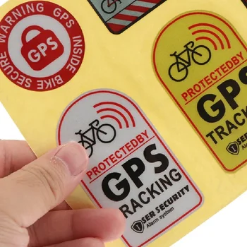 Fahrrad-GPS-Aufkleber Roller Motorrad Diebstahlschutz-Warnaufkleber Reflektierender Wasserdichter Aufkleber